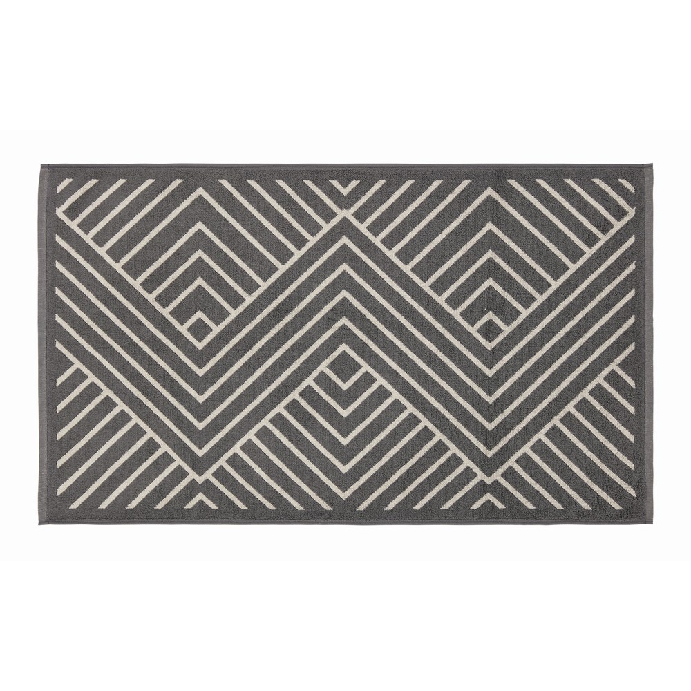 Kayah Bath Mat by Bedeck of Belfast in Charcoal Grey